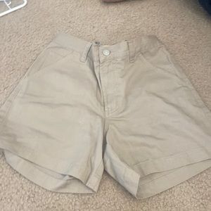 tan mom shorts